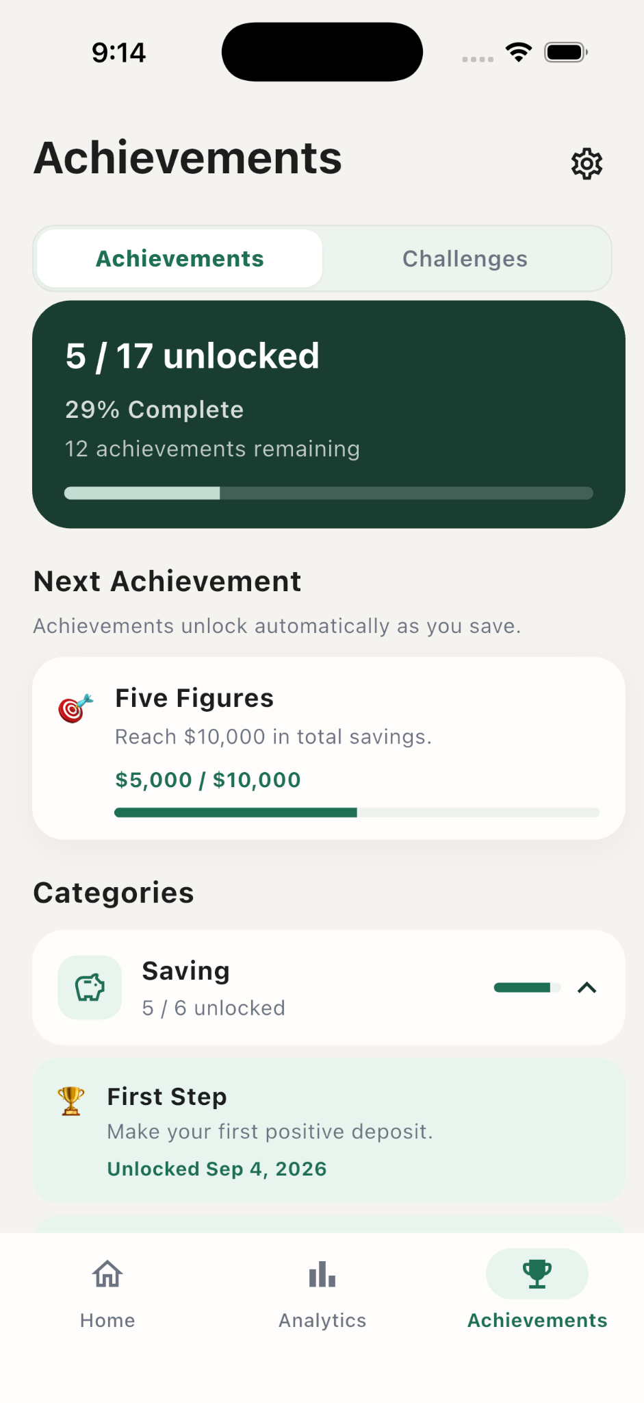 Centward Achievements screen